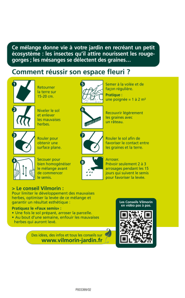 Pour nos animaux - Coin Oiseaux - 7 m² - Mélange de fleurs - MEDIA_PACKAGING_VERSO